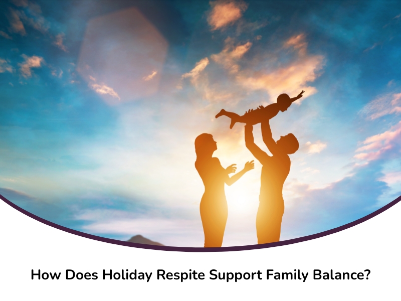 Silhouetted family playing outdoors at sunset, symbolising emotional balance and the benefits of holiday respite support